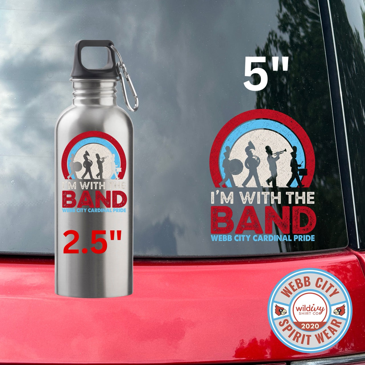 Band Boosters Fundraiser: Window/Cup Decal I'm With The Band