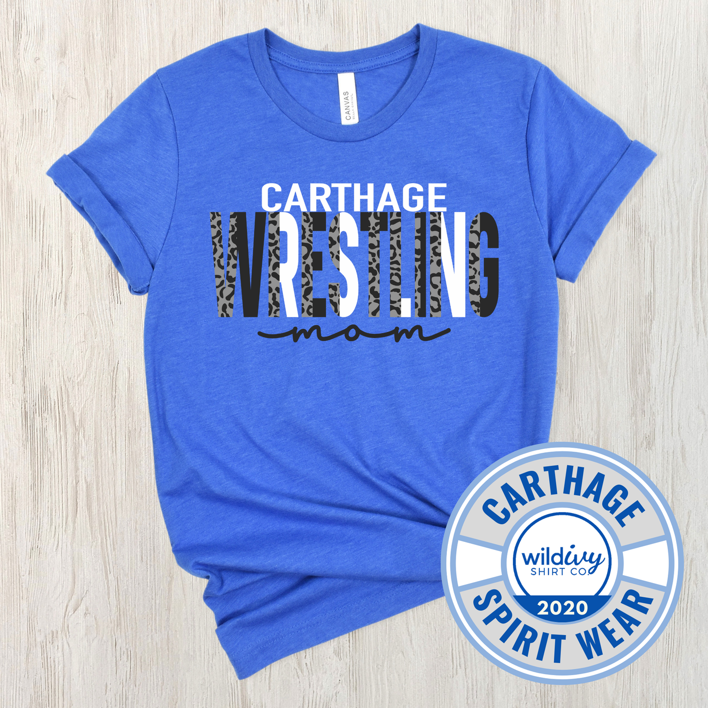 Carthage Wrestling Mom Leopard