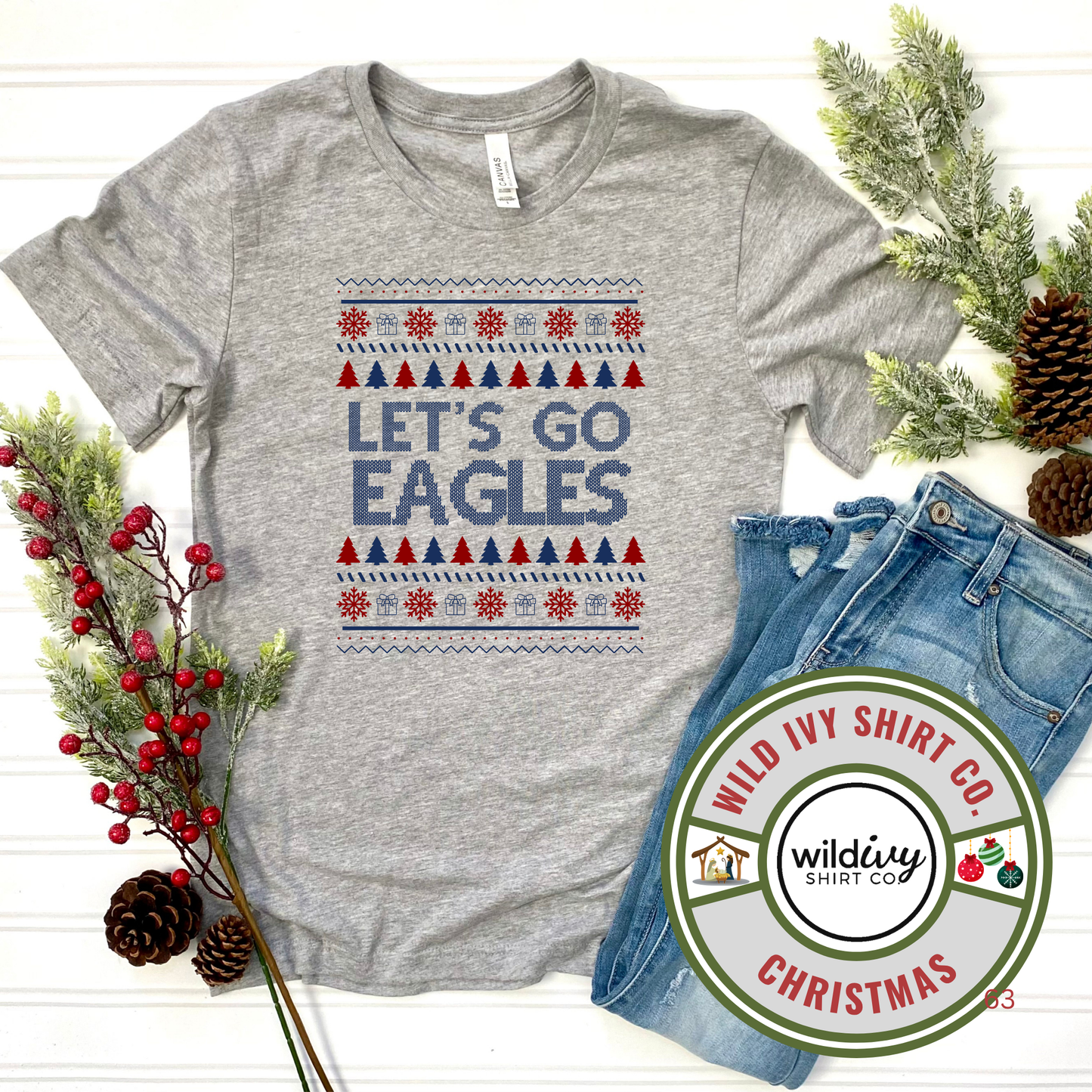 Let's Go Eagles Christmas Sweater