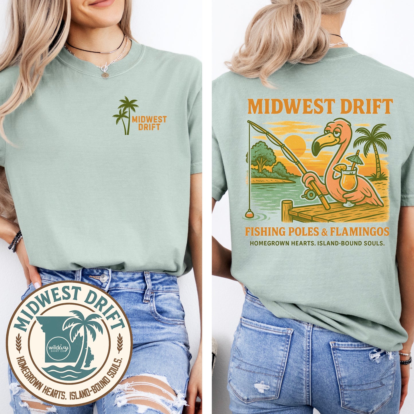 Midwest Drift: Fishing Poles & Flamingos