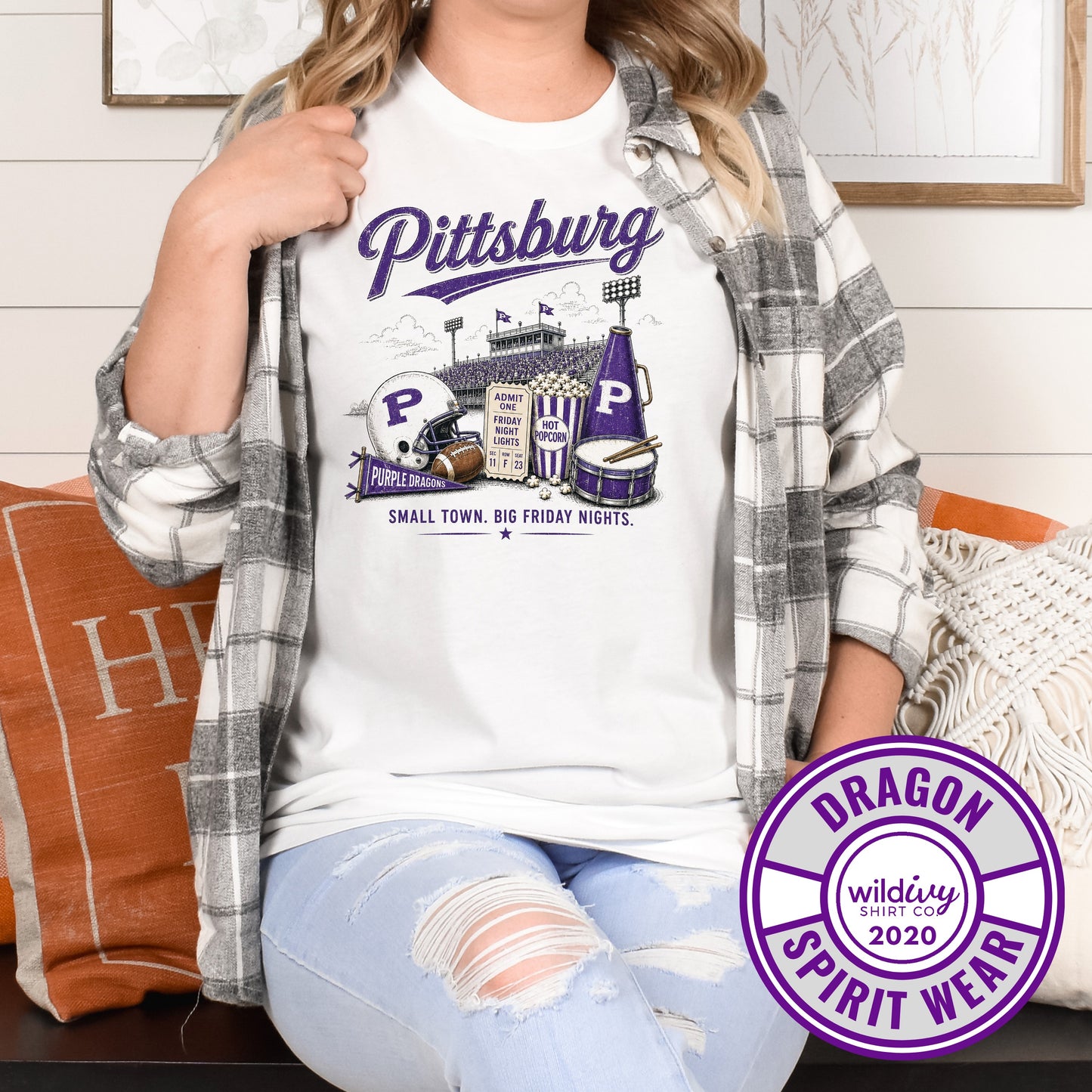 Pittsburg Purple Dragon Football Small Town Big Friday Nights