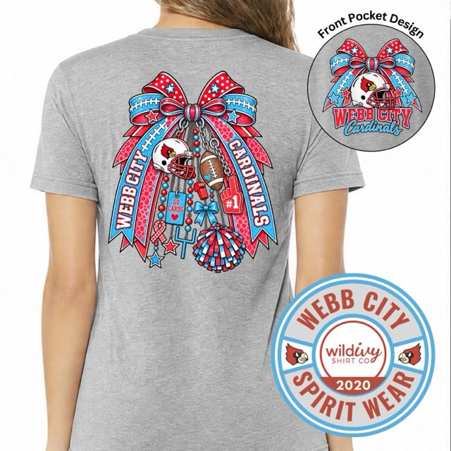 Webb City Football/Cheer Bow (Front & Back)