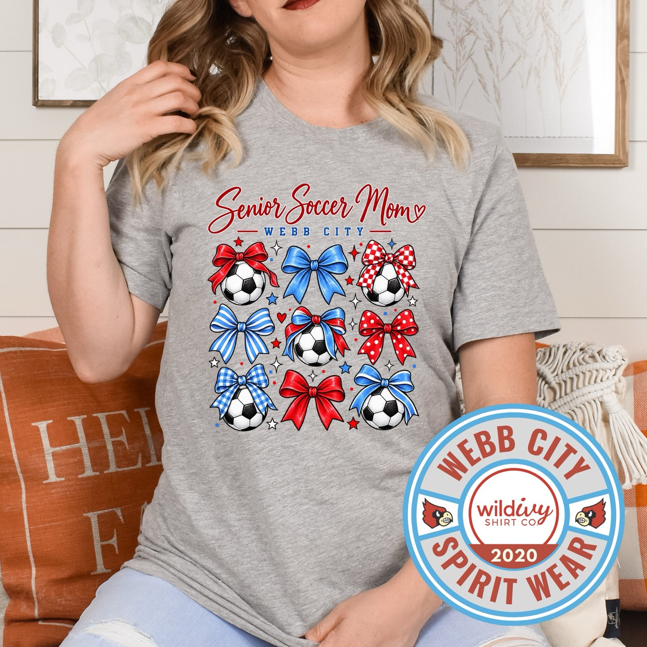 Webb City Soccer Senior Mom Bows & Soccer Balls 2027