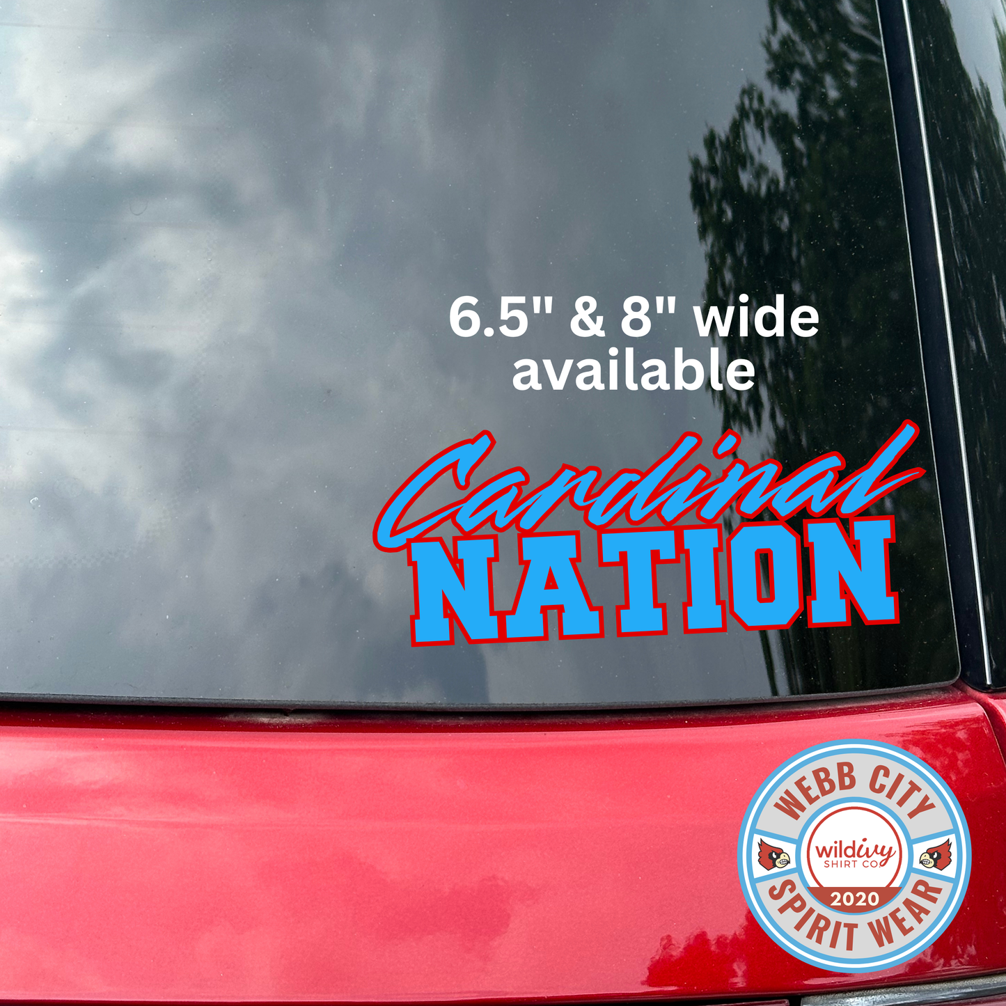 Permanent Decal: Cardinal Nation 6.5"