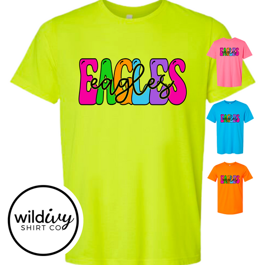 Joplin Eagle Neon Script on Bubble