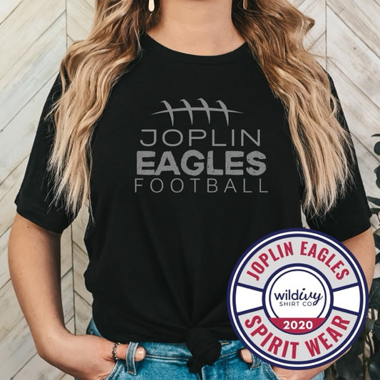 Joplin Eagles Football (Grey on Black)