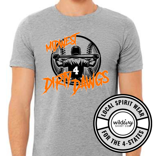 Midwest Dirty Dawgs Option 1 (CUSTOM NUMBER)