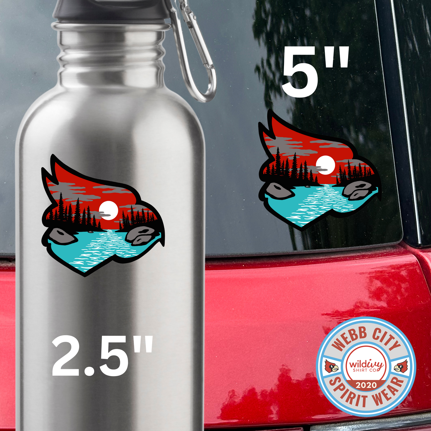 Permanent Decal: Webb City Fishing 5"