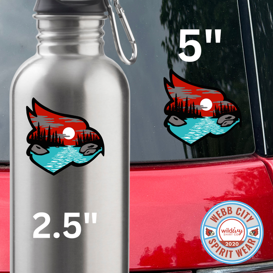 Permanent Decal: Webb City Fishing  2.5"