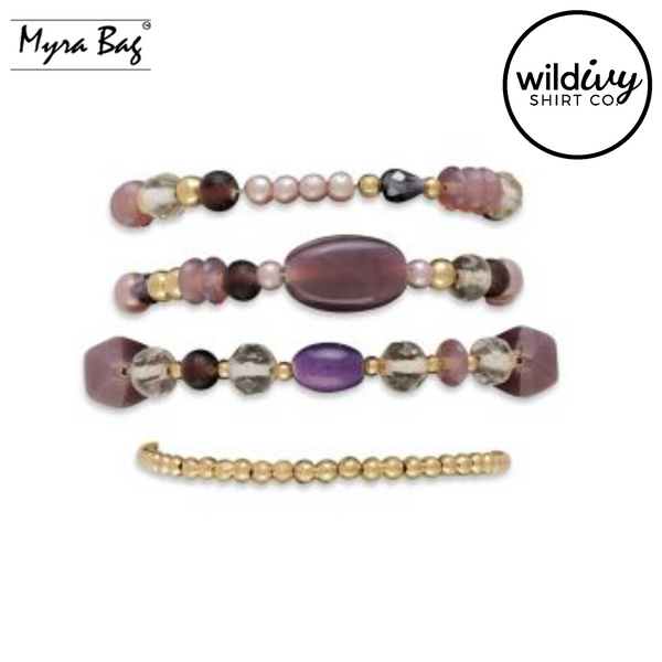 MYRA BAG: Plums Bracelet Set