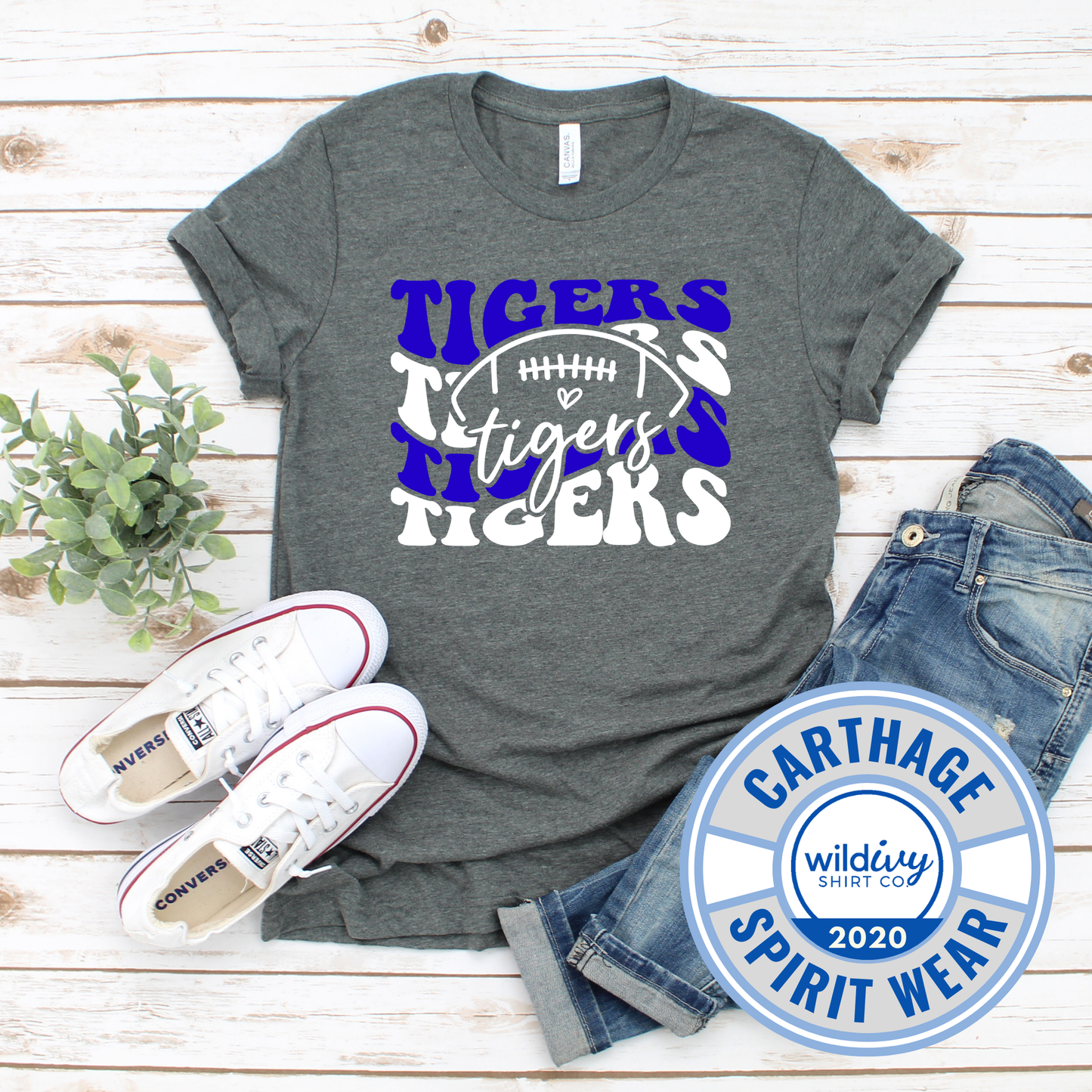 Retro Tigers Heart