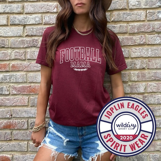 Football Mama Laces Outline