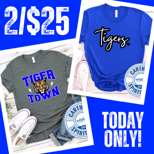 2 for $25 Carthage Tees 2.3.26