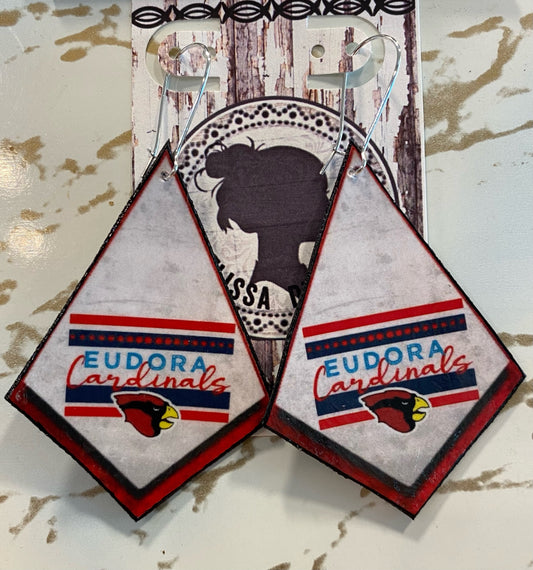 Eudora Cardinals Earrings Striped