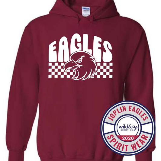 Joplin Eagles Checkered White on Maroon