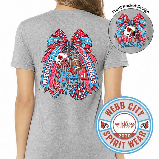 Webb City Football/Cheer Bow (Front & Back)